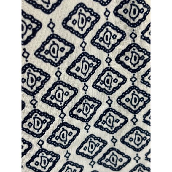 Boho Paisley Embroidered Halter Dress Blue & White sz XL‎ Coastal travel career - Picture 5 of 10